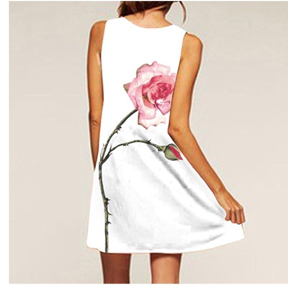 Beautiful Rose design slip dress/beach cover - Picture 2 of 8